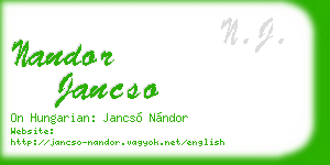 nandor jancso business card